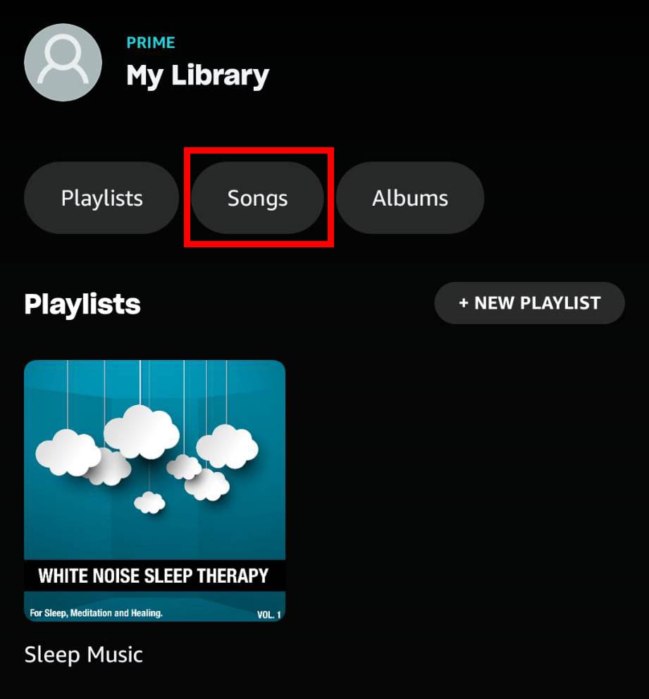 Songs on My Library in Amazon Music