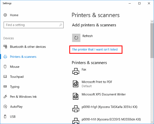 how to add printer in windows 10