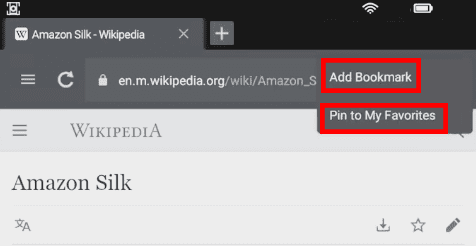 Learn how to add bookmarks on Amazon Fire and Fire HD Silk browser