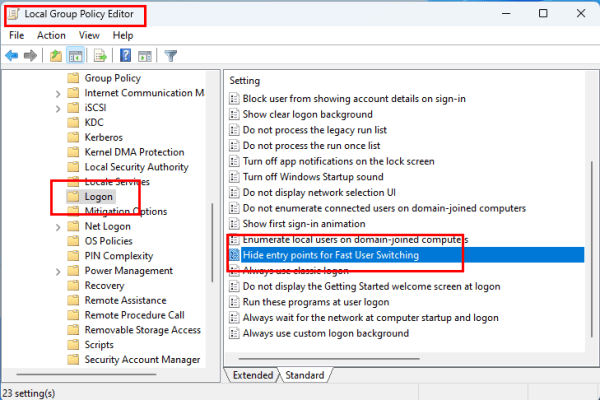 Windows 11: Enable or Disable Fast User Switching - Technipages