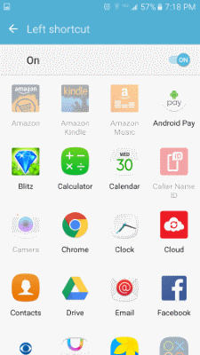 Galaxy S7 Select Lock screen icons