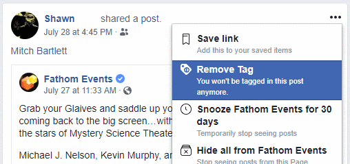 How to untag myself on facebook