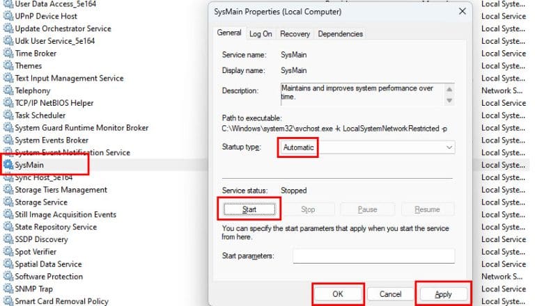 Windows 11: Enable or Disable Superfetch - Technipages
