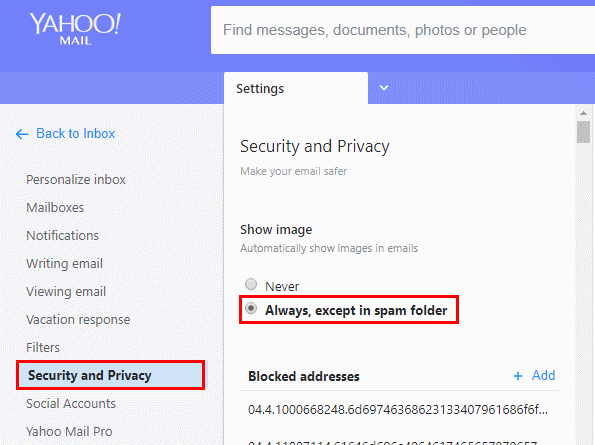 how to enable or disable images in yahoo mail did yahoo mail change format
