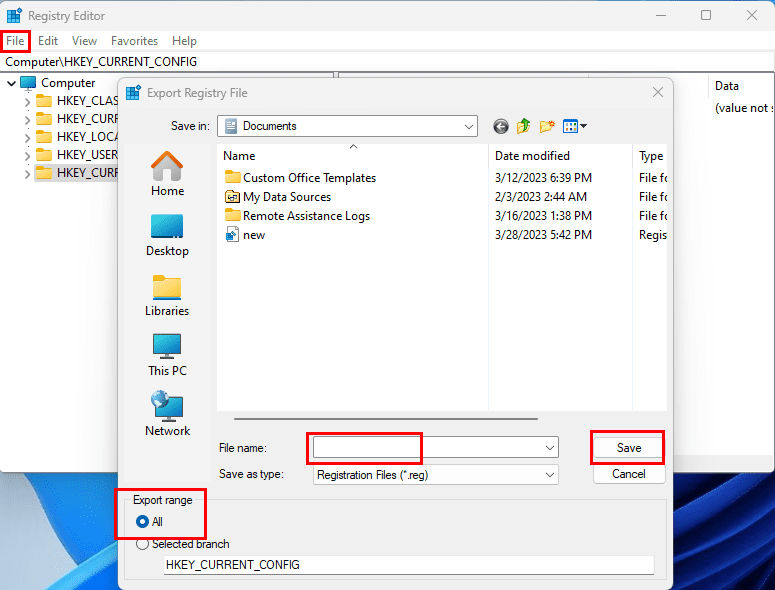 How to create a Registry Editor backup