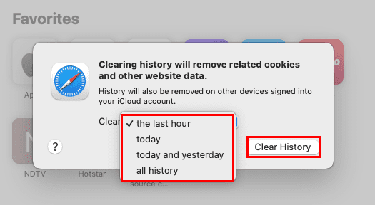 How to clear history on Safari