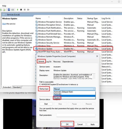 Disable TrustedInstaller using Services