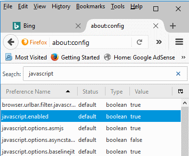 study childhood Apparently Firefox: Enable/Disable Javascript - Technipages