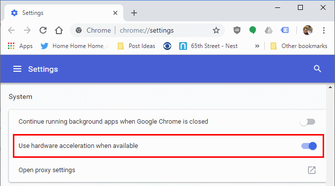 Chrome EnableDisable Hardware Acceleration