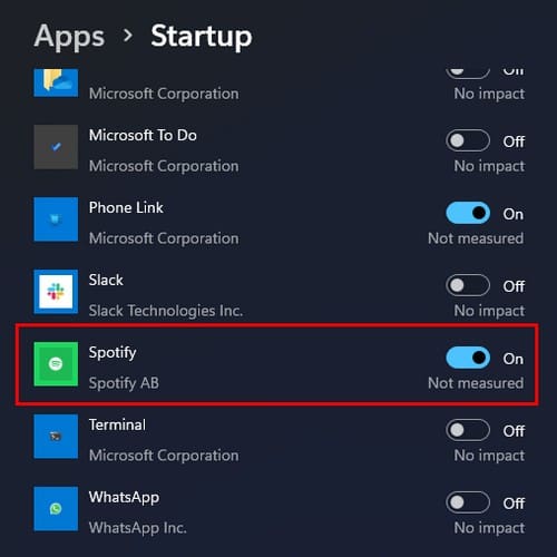 Disable Spotify Startup Windows
