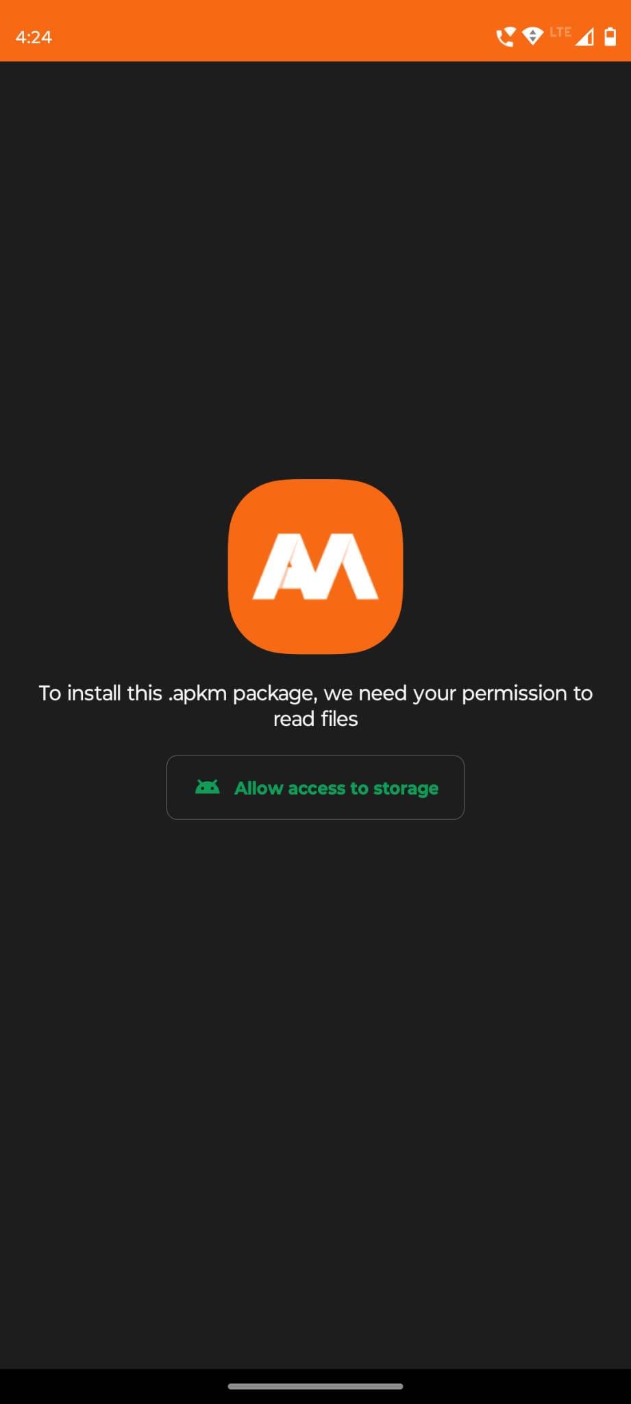 APKMIrror Installer Allow access to storage