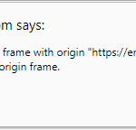 Google Chrome: Bypass "Blocked a frame with origin from accessing a cross-origin frame" Error