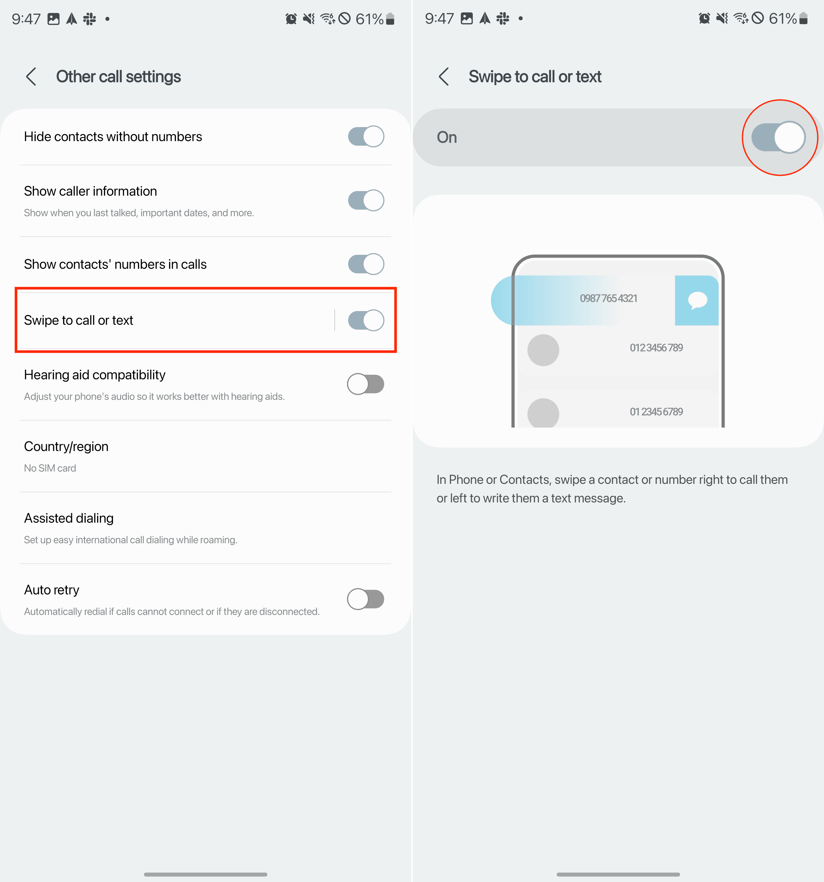 How to prevent accidental butt-dialing in Android -Swipe to Call - 2