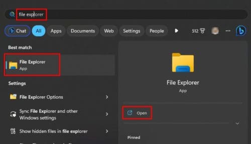 Open File Explorer in Windows 11
