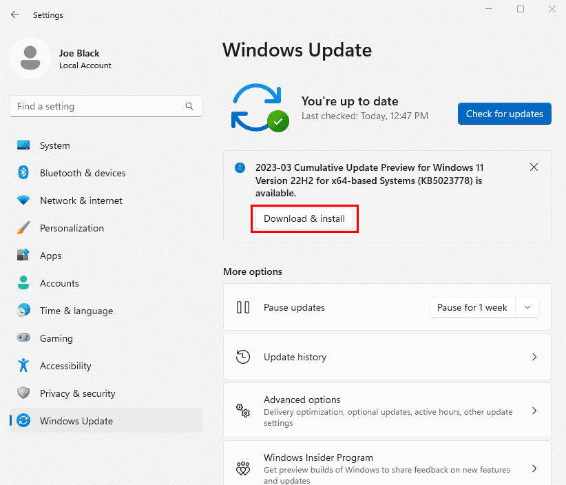 How to update Windows 11