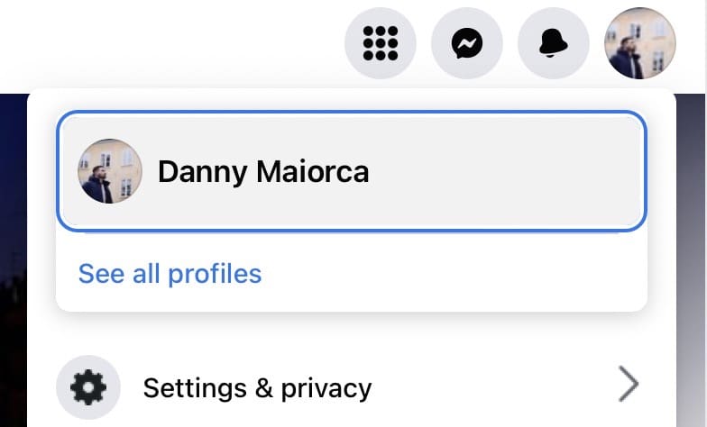 Settings and privacy settings on Facebook