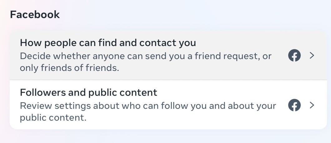 How People Can Find You on Facebook Settings