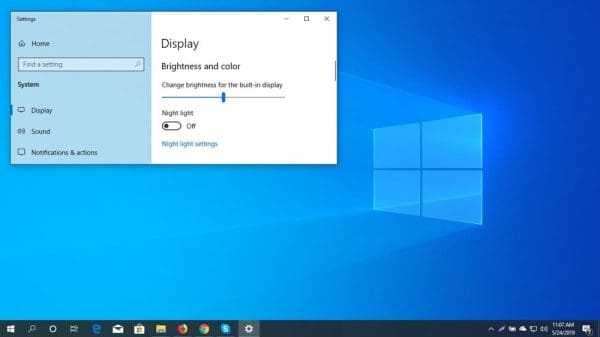 Windows 10: Change Screen Brightness