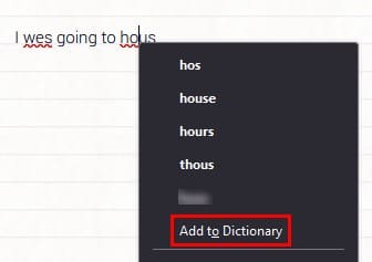 Firefox Add to dictionary