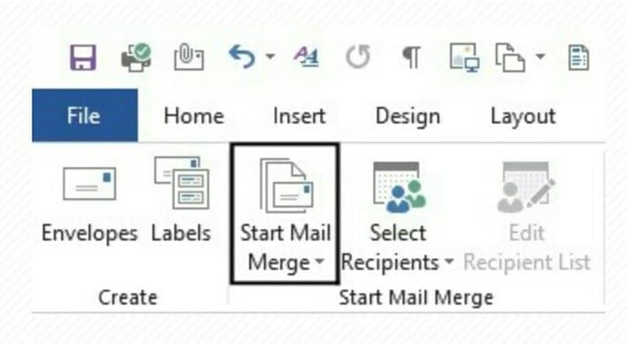 mail merge in ms word assignment