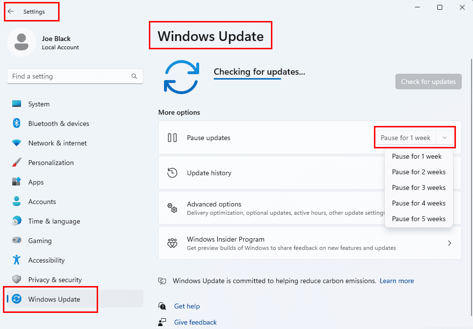 How to pause Windows 11 updates for up to five weeks