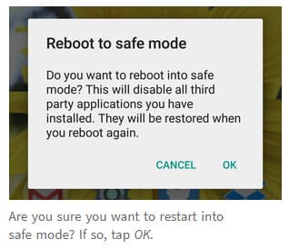 If you are restarting your phone after running in safe mode
