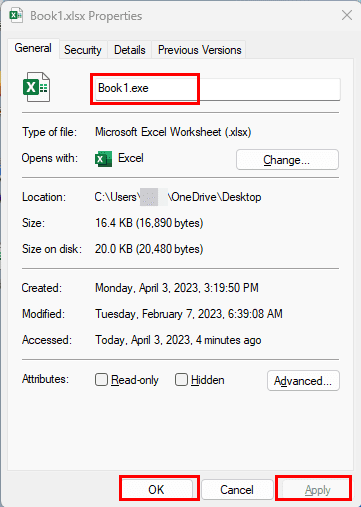 Renaming a file on Windows 11