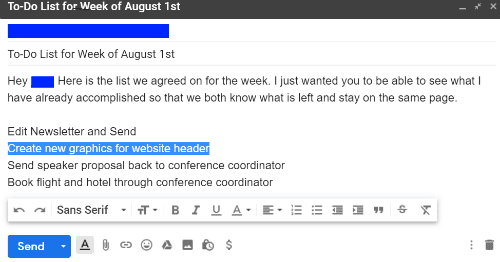 How to Put a Line Through Text in Gmail