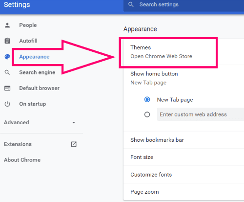 Google Chrome: Change the Background