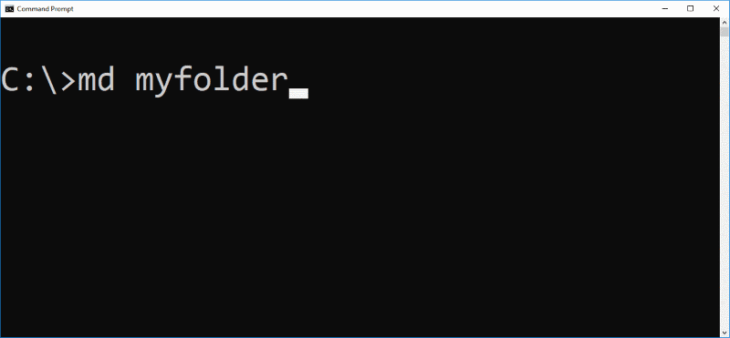 Use MD Command CMD Header