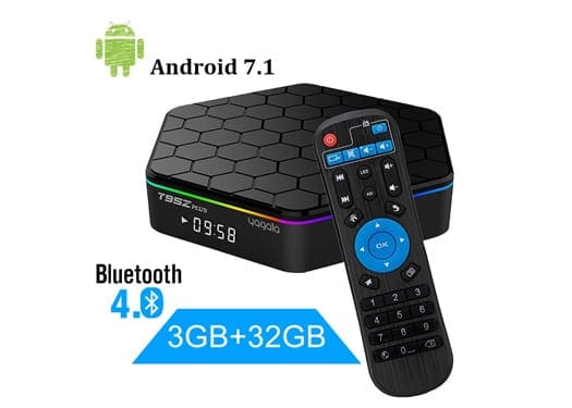 WISEWO Android 7.1 TV Box Media Player Set Top Box HD Video Octa Core CPU 3GB/32GB Smart Box Mini PC Support 4K2K 3D BT 4.0 Dual Band Wifi