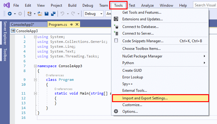 Visual Studio: Reset All Settings - Technipages