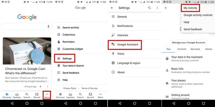 How to and Erase Google Assistant Voice Commands