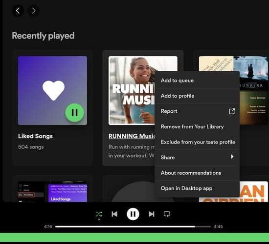 Spotify web player Spotify