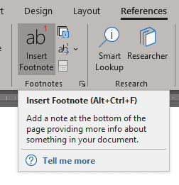 MS Word: How to Insert Footnote