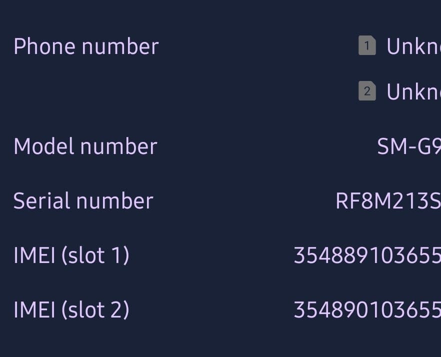 Galaxy S10e: How to Find IMEI