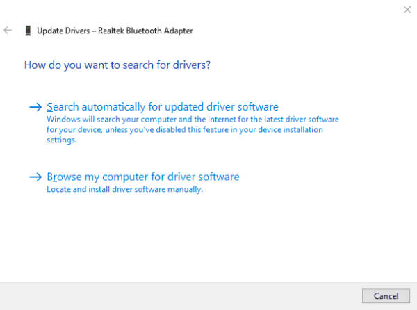 la ricerca del driver del dispositivo Windows Update non è stata disabilitata