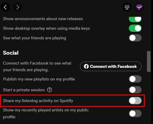Turn Off Listening Activity on Spotify