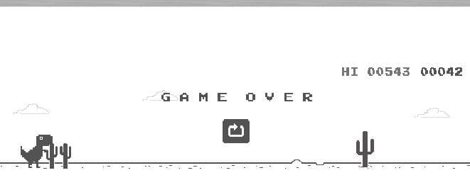 Now you can play the Google Jumping Dinosaur game when you're