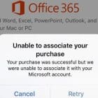 Office 365: Unable to Associate Your Purchase