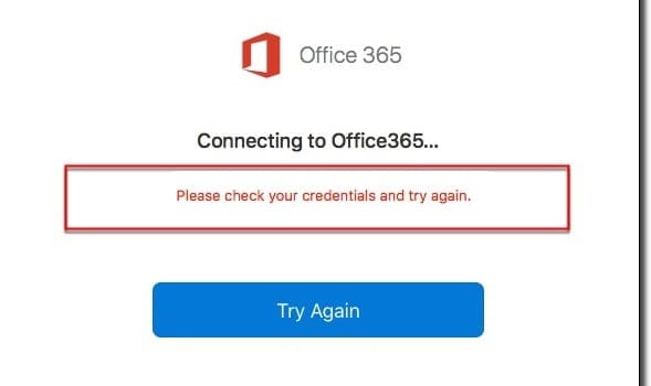 fix office 365 unable to authenticate your credentials