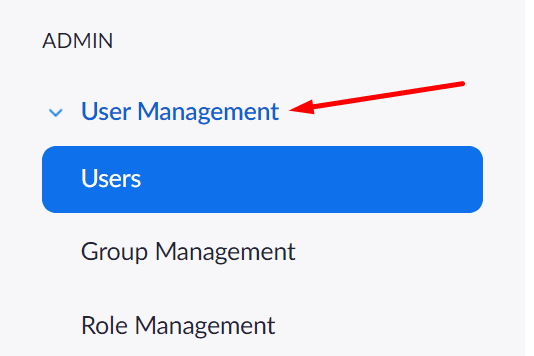 zoom user management settings