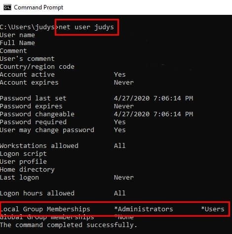 how to add a user account to windows 10 with command line