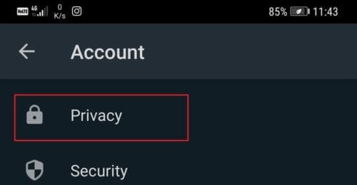 android account privacy settings