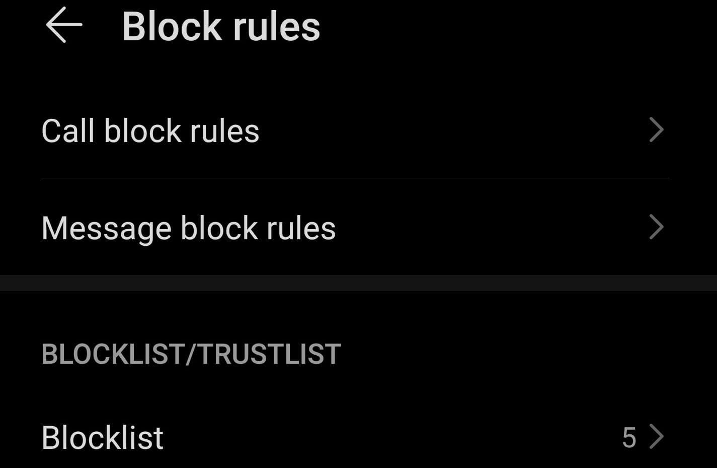 block rules huawei