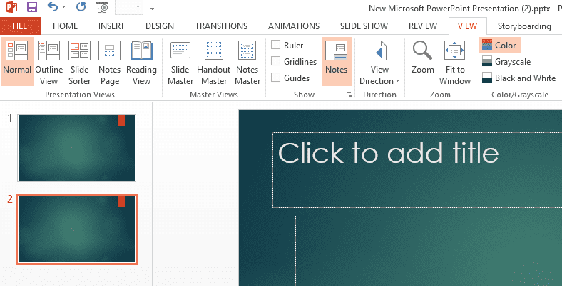 presentation not showing in powerpoint