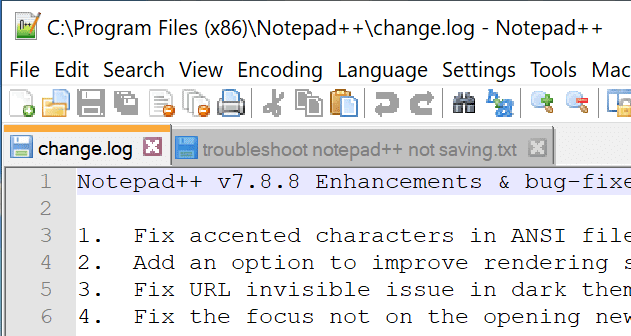 notepad ++ not saving fix