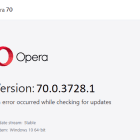 fix opera error occurred checking for updates