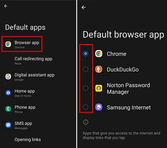 Change the Default Browser on Android