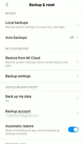 Xiaomi - backup-and-reset-blurred